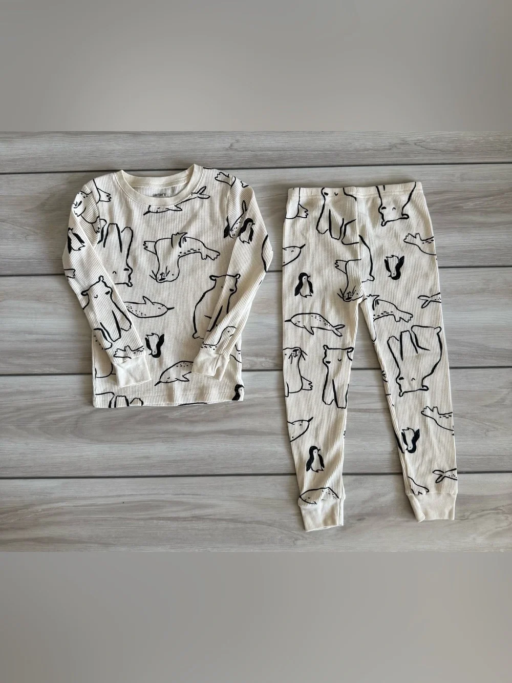 Carter's Chill Out Pajama Set Beige 4T NWOT